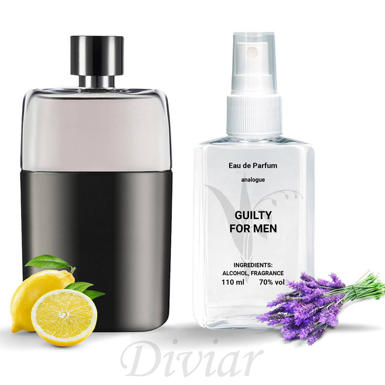 Аромат схожий на Gucci Guilty for men, чоловіча парфумована вода, наливні французькі парфуми