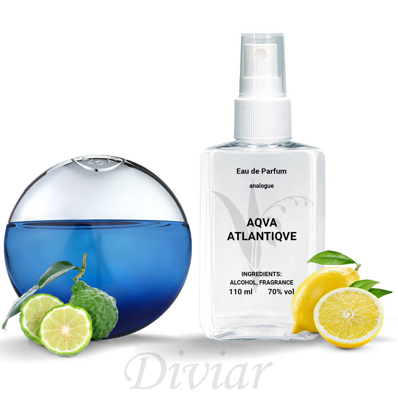 Аромат схожий на Bvlgari Aqva Pour Homme Atlantiqve, парфумована чоловіча вода, наливні французькі парфуми
