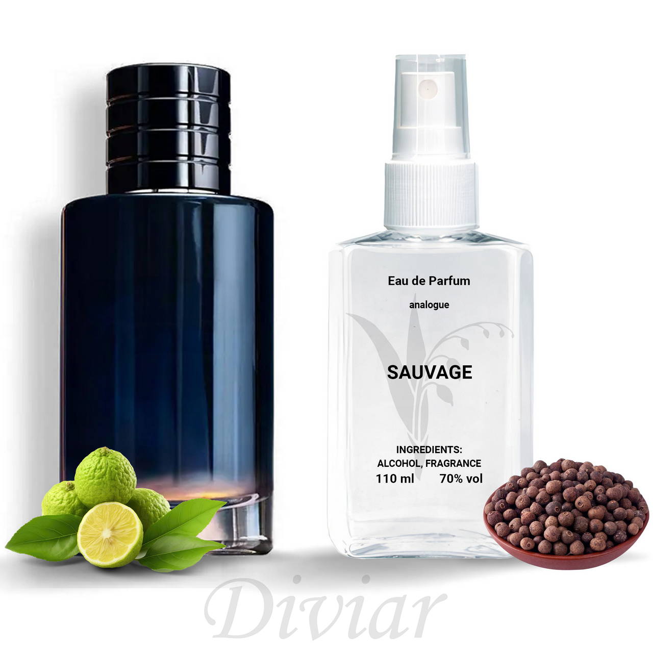 Аромат схожий на Christian Dior Sauvage, парфумована чоловіча вода, наливні французькі парфуми саваг