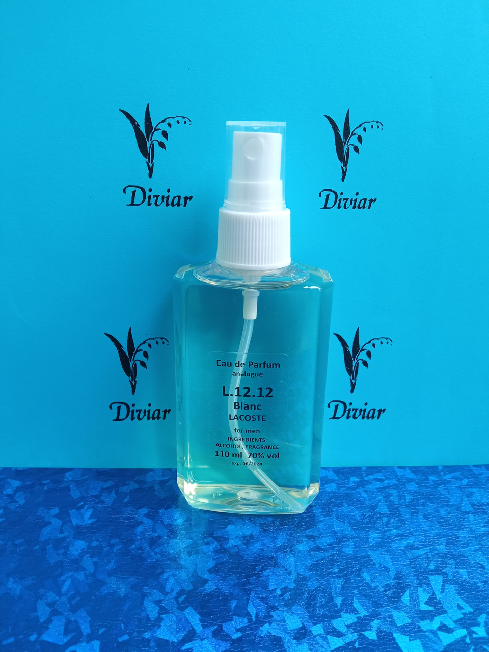 Аромат схожий на Lacoste Eau De L.12.12 Blanc, парфумована чоловіча вода, наливні французькі парфуми