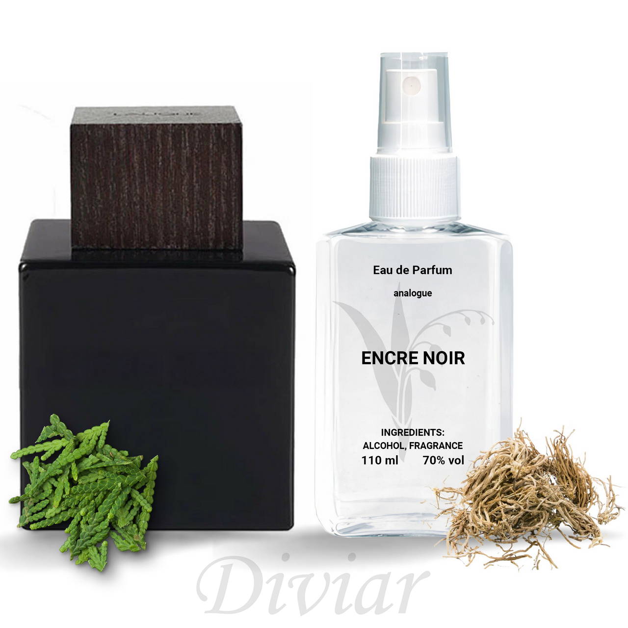 Аромат схожий на Lalique Encre noir, парфумована чоловіча вода, наливні французькі парфуми