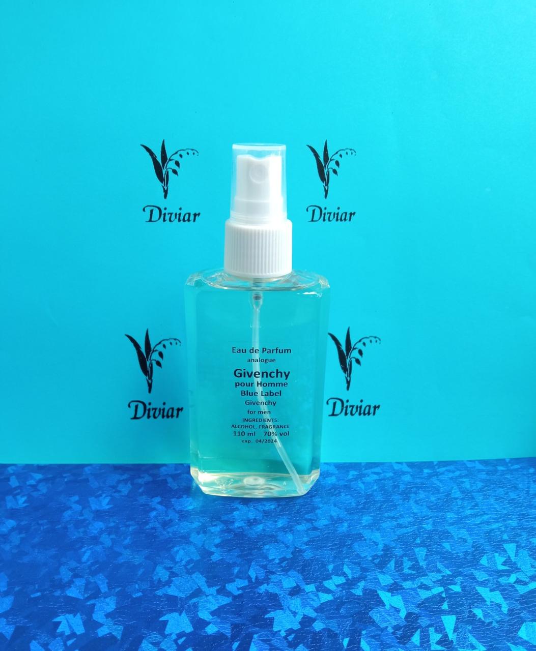 Аромат схожий на Живанші Пур Хом Блю Лейбл, парфумована чоловіча вода, наливні французькі парфуми