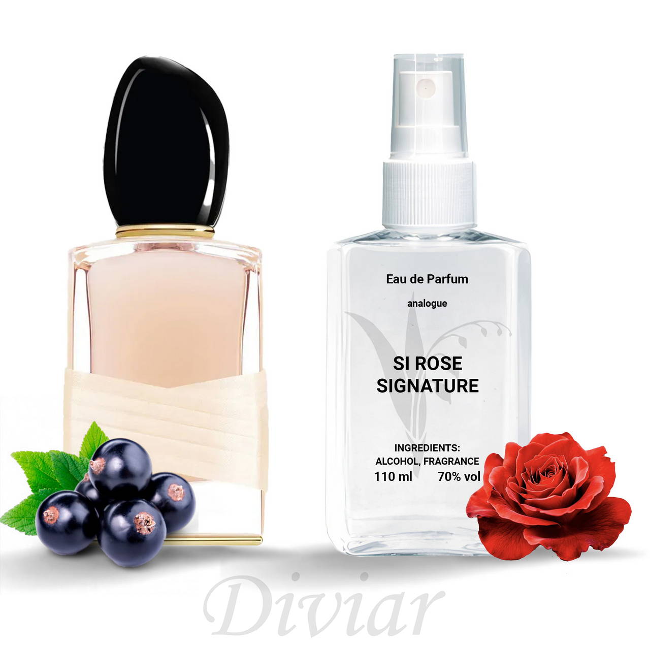 Аромат схожий на Джорджіо Армані сі роуз сигнатюр, французькі жіночі, наливні духи, парфумована вода