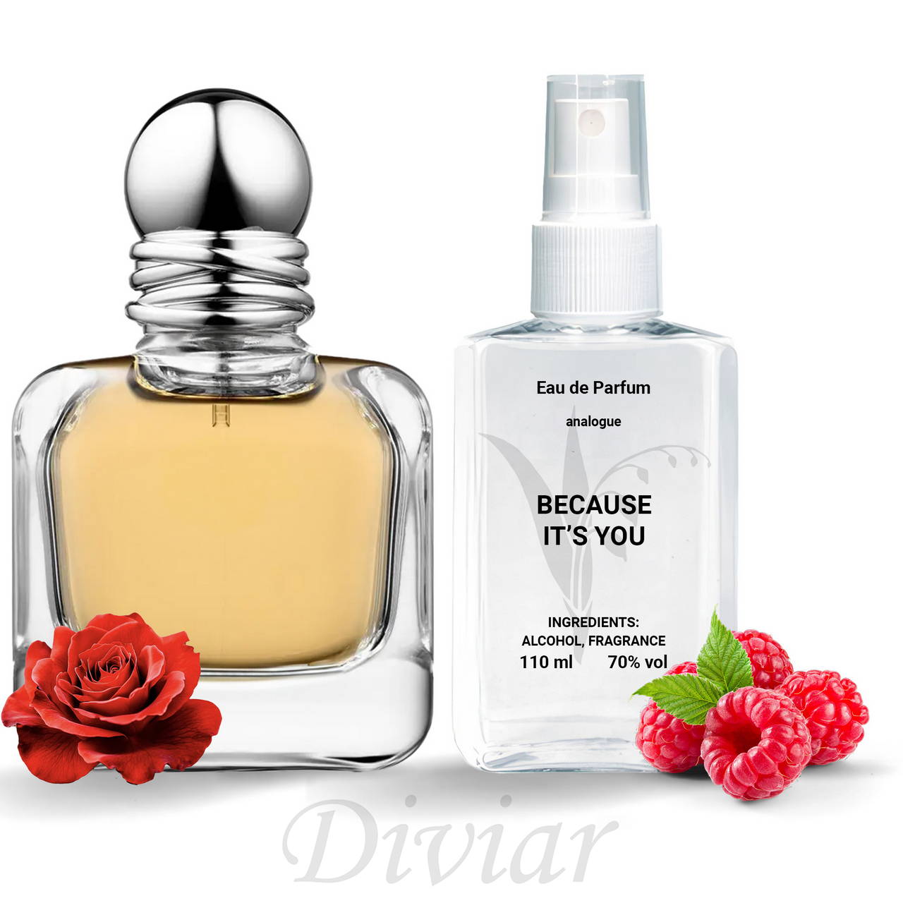 Аромат схожий на джорджіо армані емпоріо бікоз ітс ю, жіночі, французькі наливні духи, парфумована вода