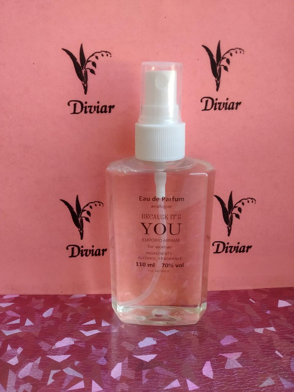 Аромат схожий на джорджіо армані емпоріо бікоз ітс ю, жіночі, французькі наливні духи, парфумована вода