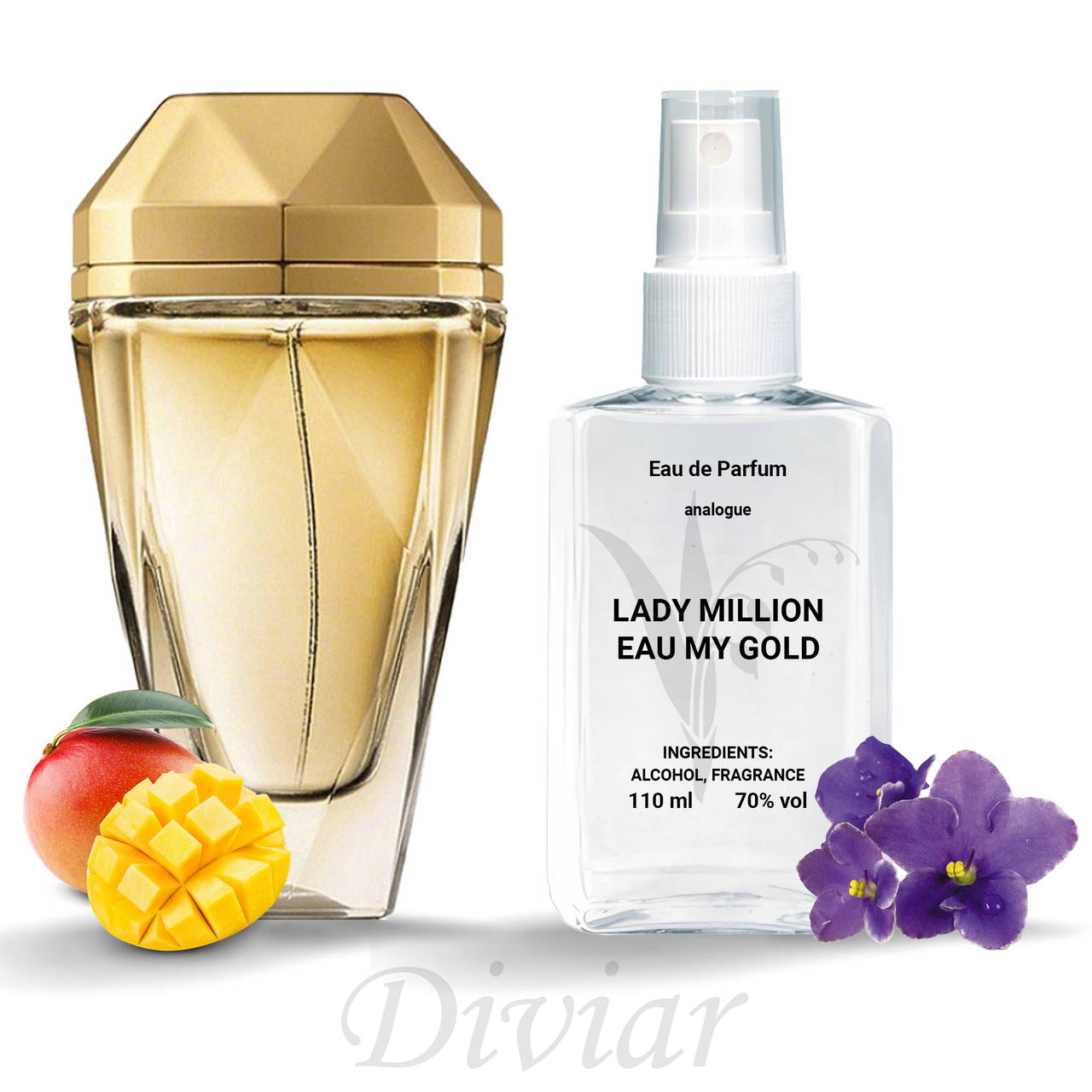 Аромат схожий на Paco Rabanne Lady Million eau My Gold, жіноча парфумована вода, наливні жіночі парфуми