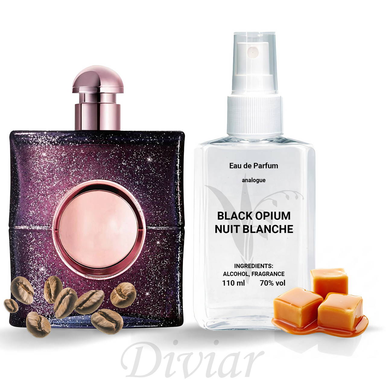 Аромат схожий на Yves Saint Laurent Black Opium Nuit Blanche, жіноча парфумована вода, наливні французькі парфуми