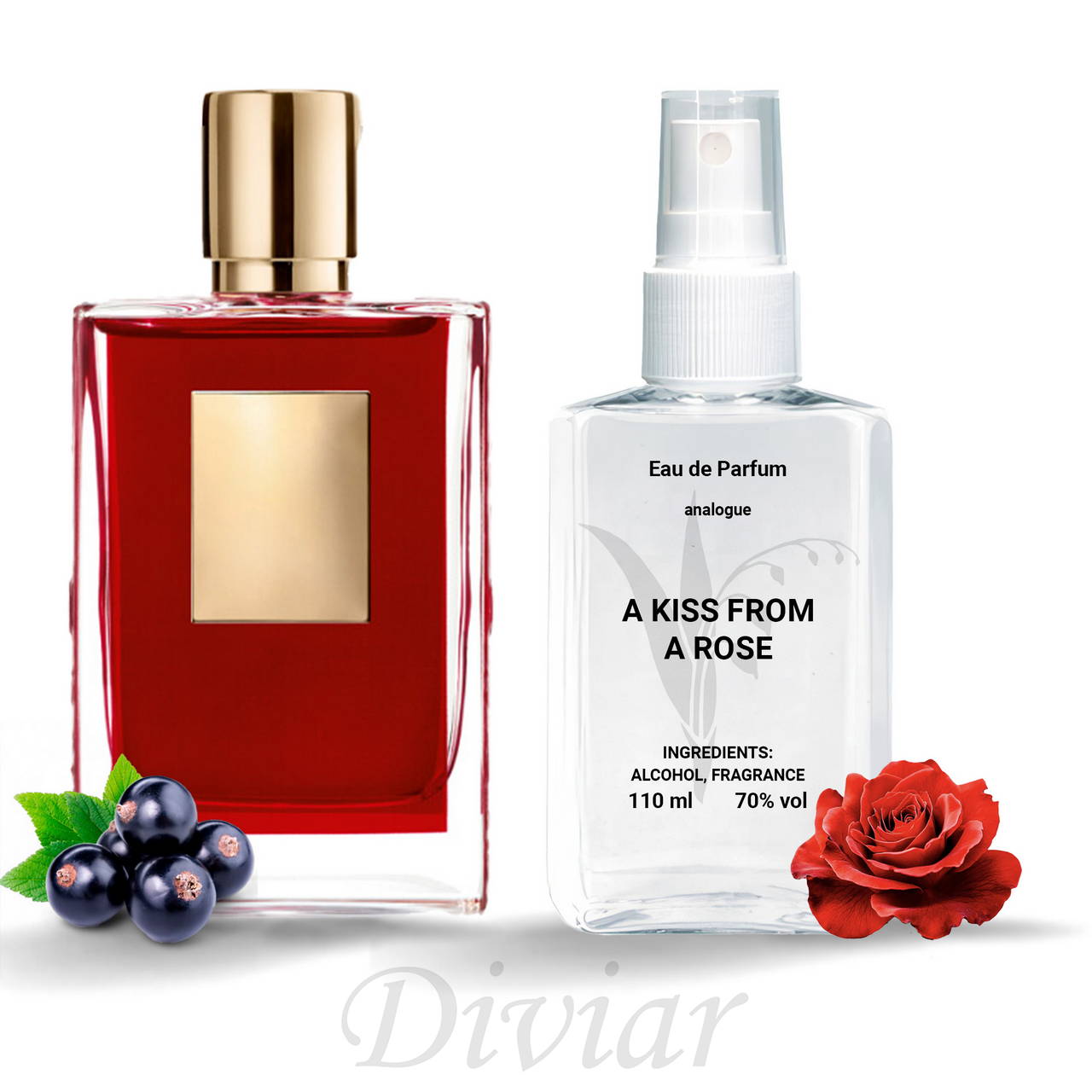 Аромат схожий на Kilian a kiss from a Rose, наливні французькі парфуми, парфумована вода, жіночі парфуми