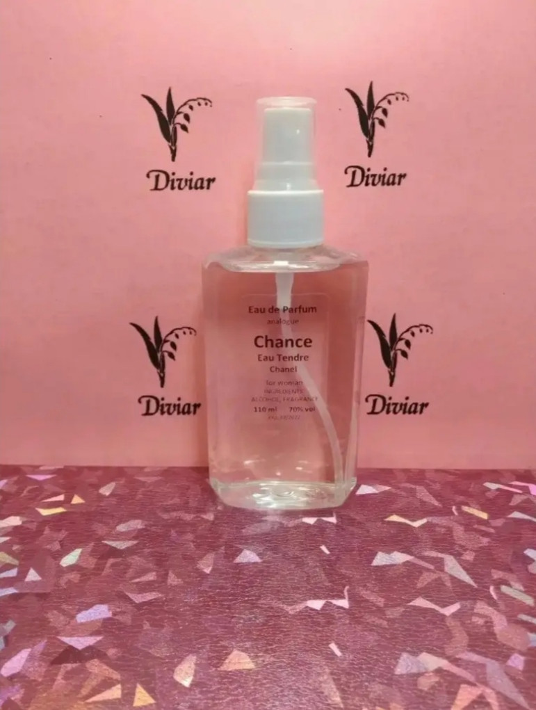 Аромат схожий на Шанель шанс тендер, французькі наливні парфуми, парфумована вода, жіночі парфуми 110 мл