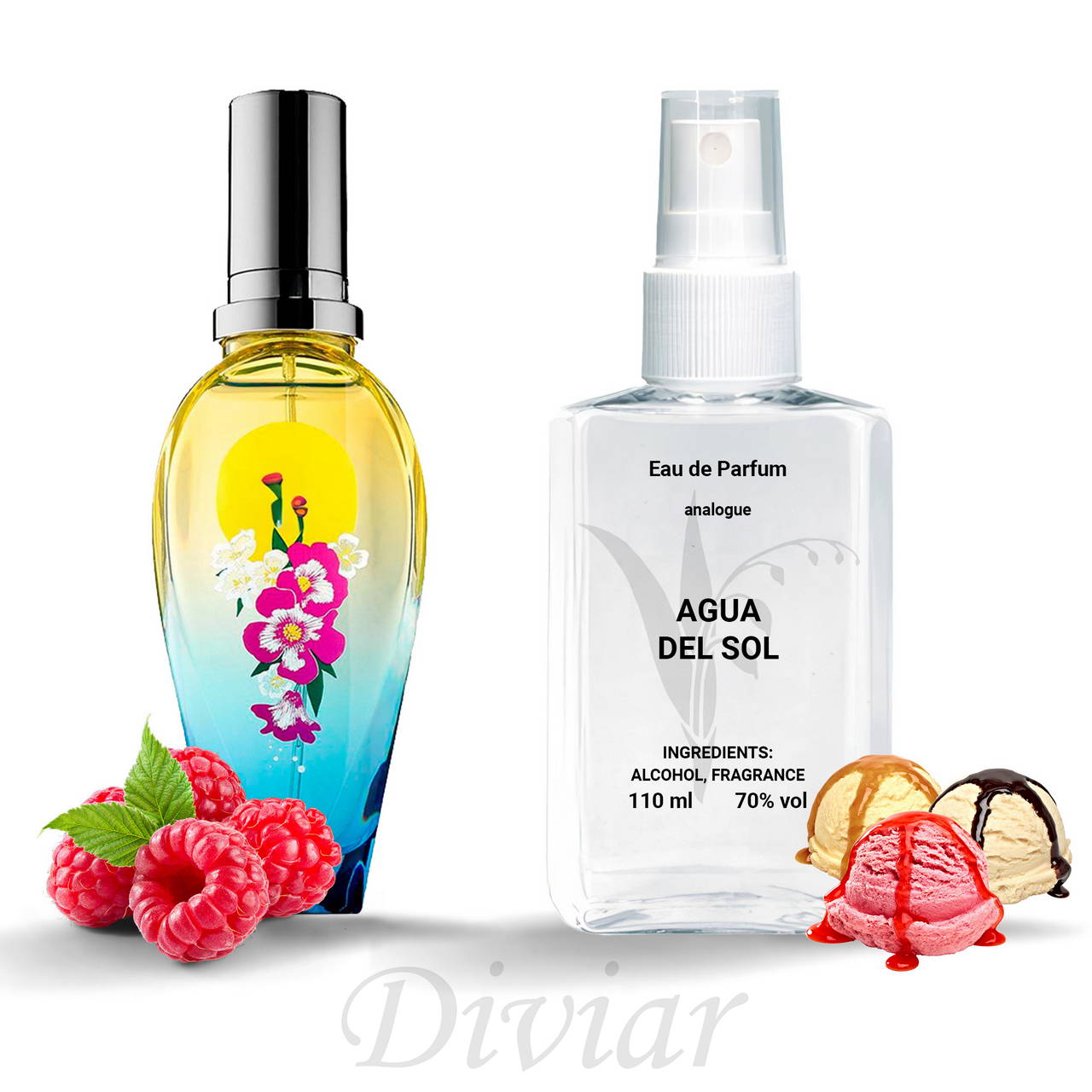 Парфумована вода Aqua Del Sol, наливна парфумерія, жіночі парфуми, парфуми 110 мл