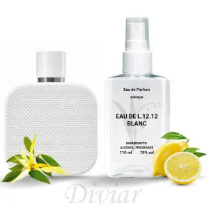 Аромат схожий на Lacoste Eau De L.12.12 Blanc, парфумована чоловіча вода, наливні французькі парфуми